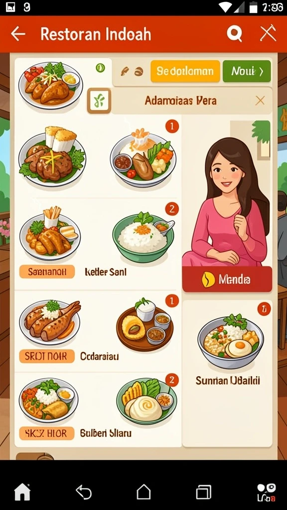 cindototo - Tampilan layar utama CINDOTOTO dengan menu yang intuitif.